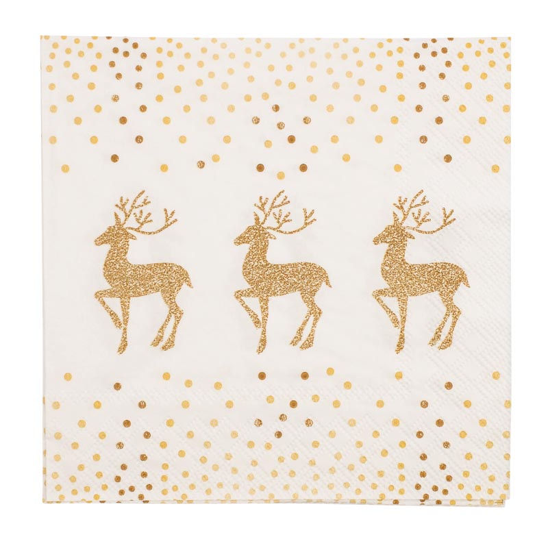 20 serviettes 'Deers and dots'