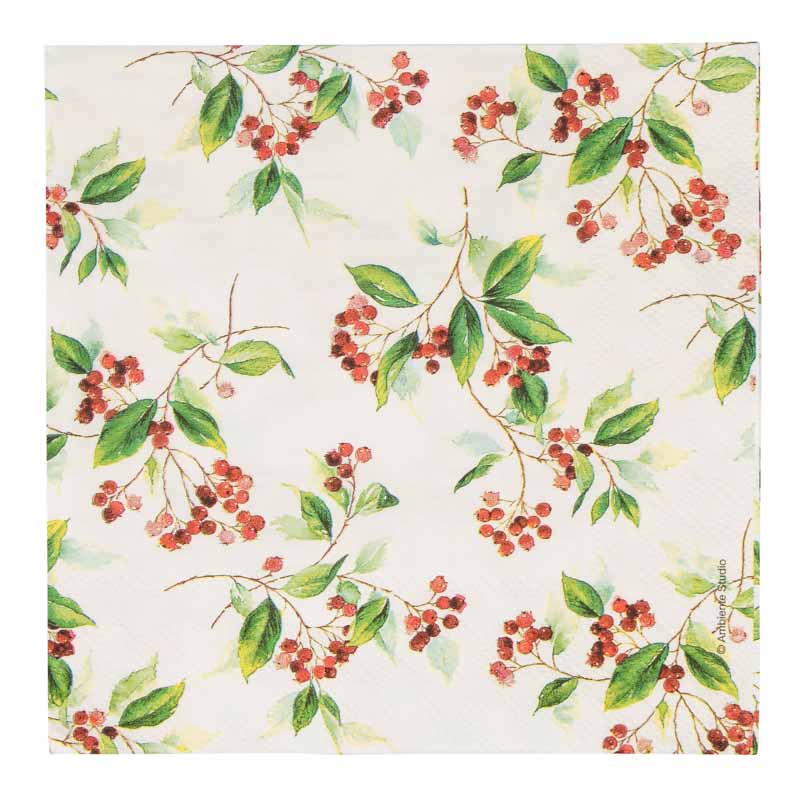 20 serviettes 'Winter foliage'