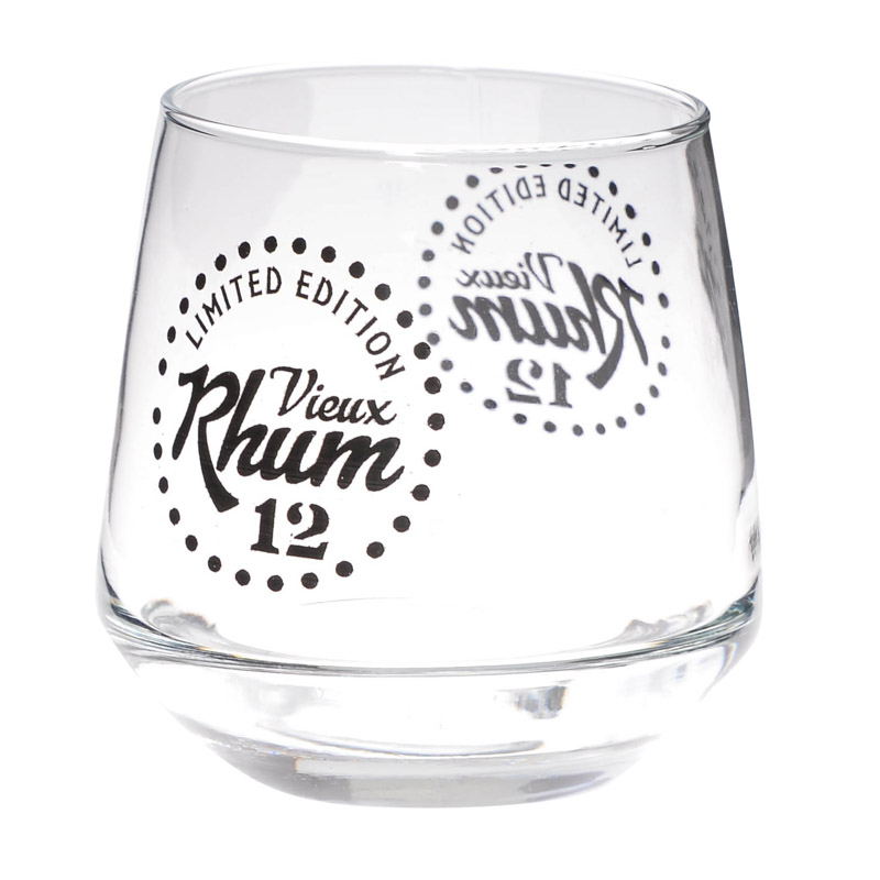 4 verres à Rhum transparent - noir - L'Incroyable