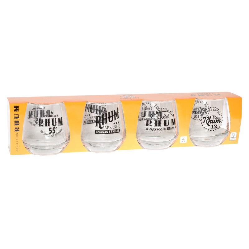 4 verres à Rhum