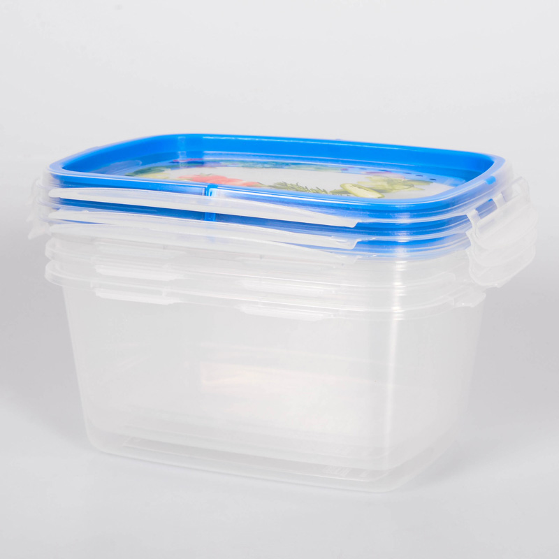3 boîtes de conservation rectangles 1.2L