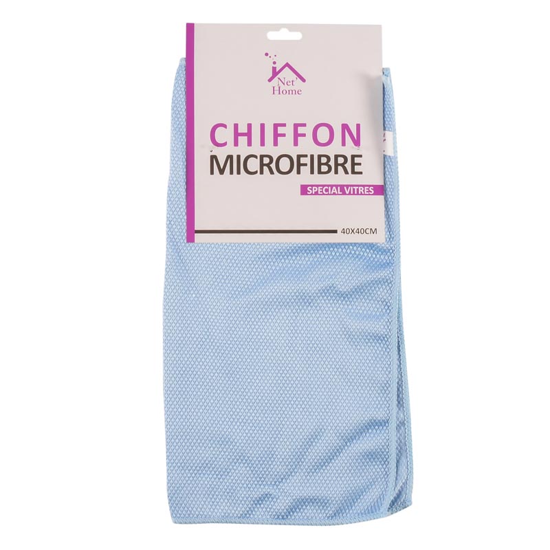 Chiffon microfibre bleu spécial vitres