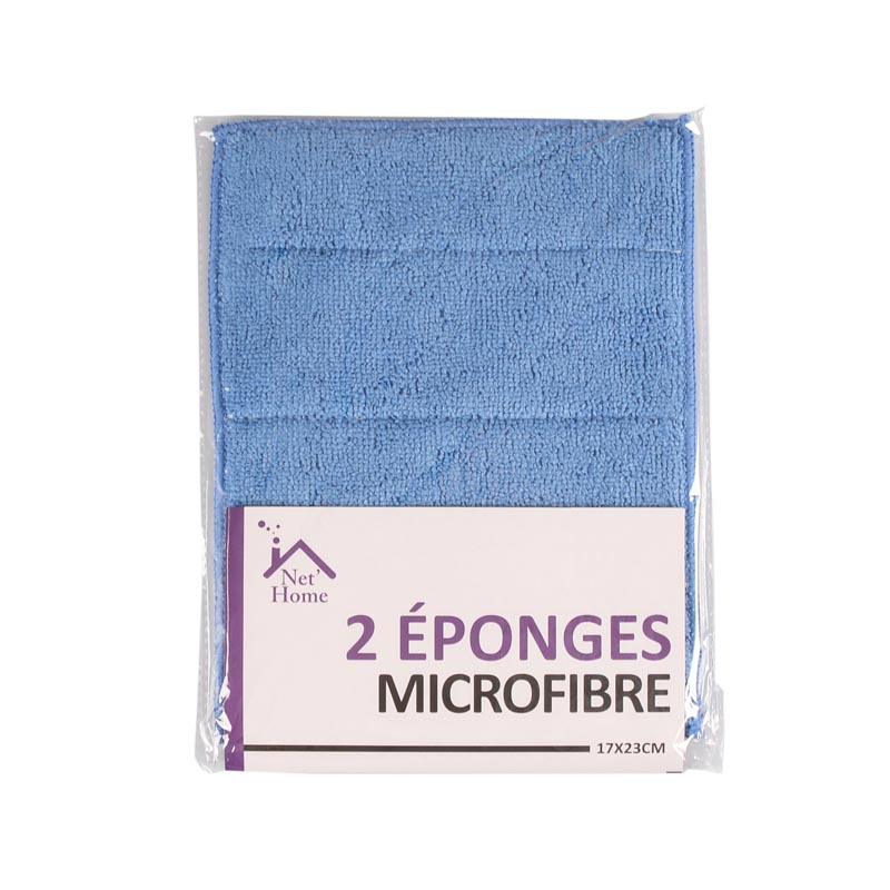 2 éponges microfibre