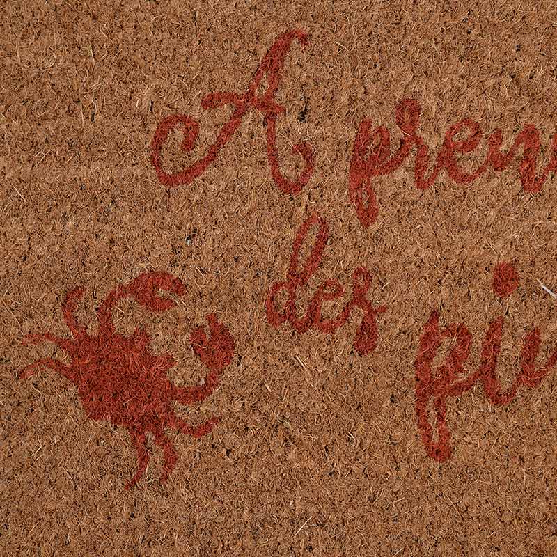 Tapis coco 'A prendre avec des pincettes'
