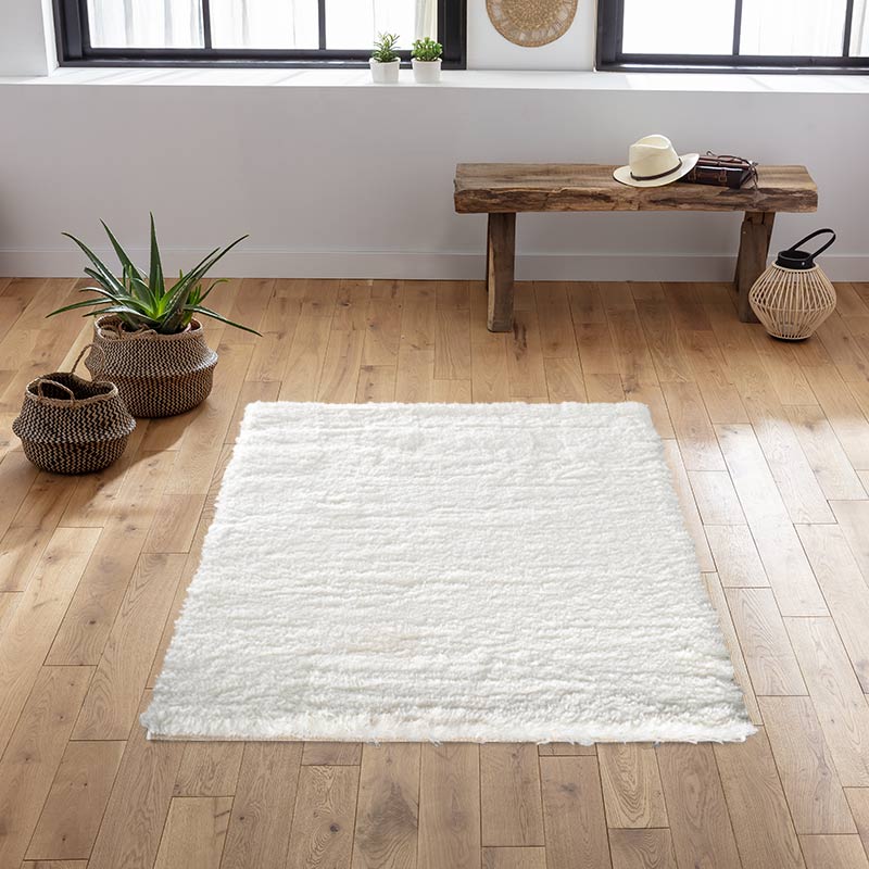 Tapis 'Shaag' blanc