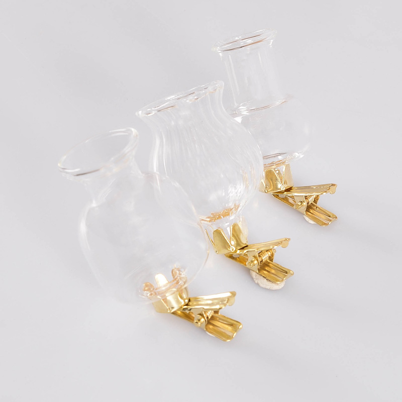 3 vases à clip