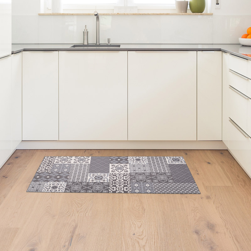 Tapis de cuisine vinyle 'Holly Black'