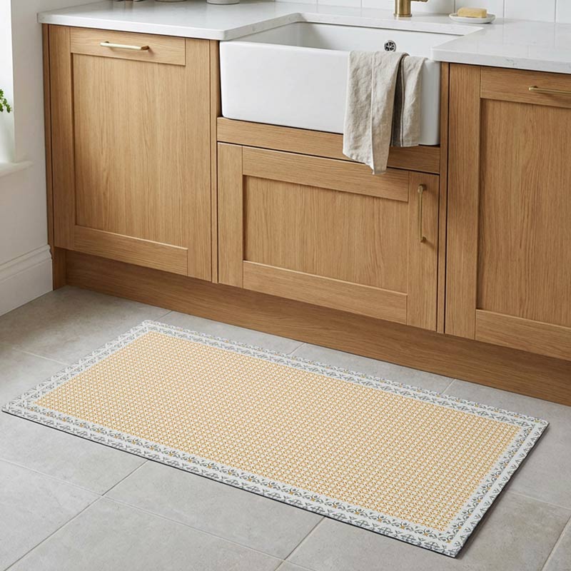 Tapis de cuisine vinyle 'Yuiki' orange