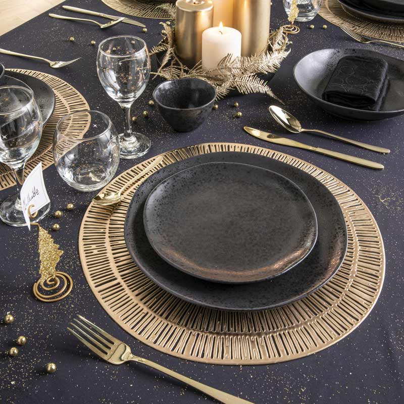 Assiette plate 'Onyx'