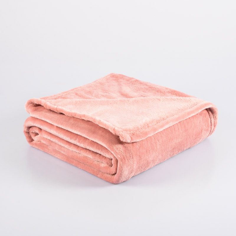 Plaid microfibre super doux 'Alaska' rose