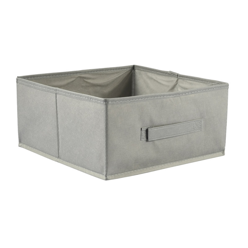 Cube de rangement en tissu gris - L'Incroyable