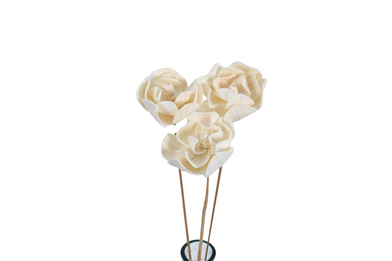 5 tiges artificielles de magnolia