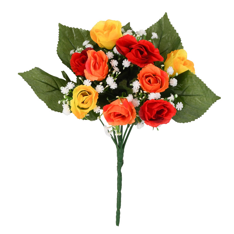 Bouquet artificiel rosettes