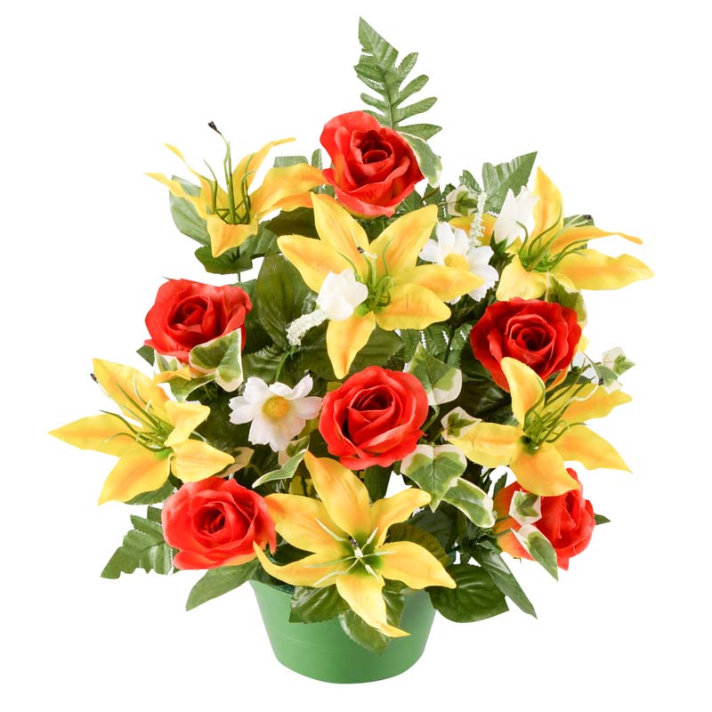 Potée lys tigrées et roses
