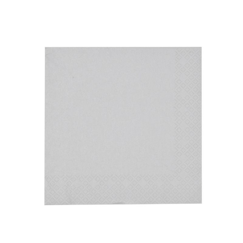 12 serviettes Airlaid couleur argent