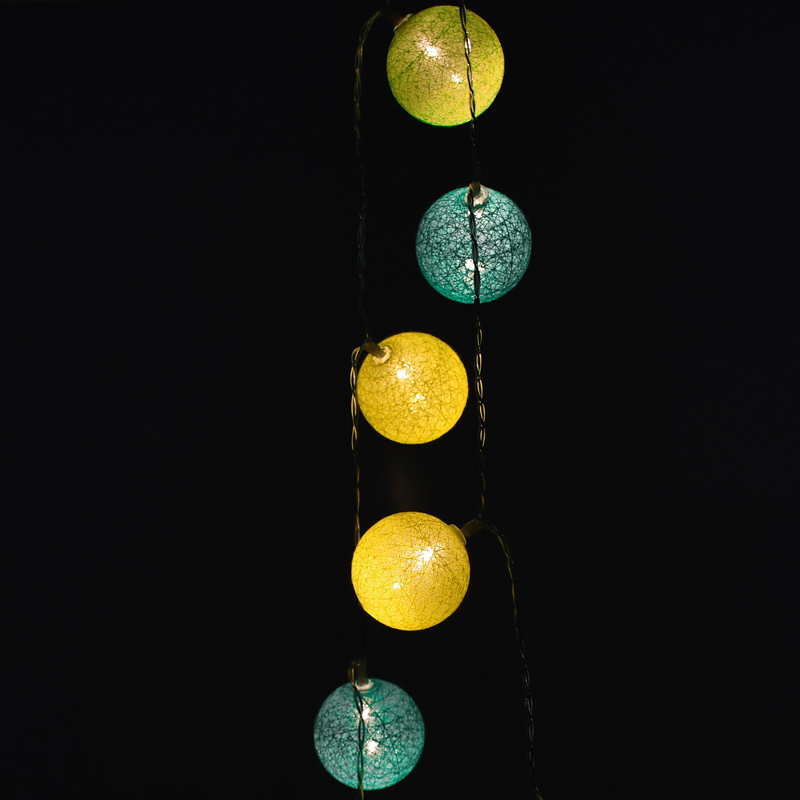 Guirlande électrique tricolore de 10 boules