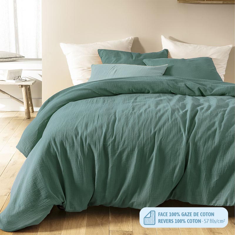 Housse de couette en gaze de coton 'Idylle'