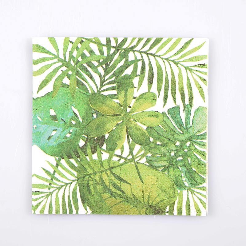 20 serviettes papier 'Feuilles tropicales'