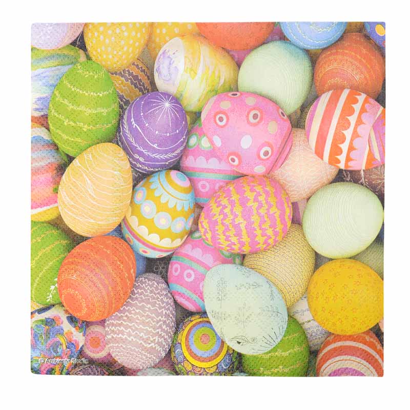 20 serviettes 'Color Eggs'