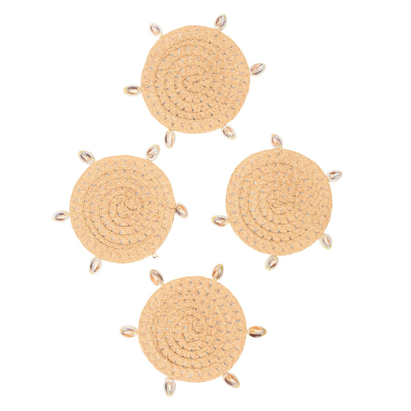 4 dessous de verre avec coquillages