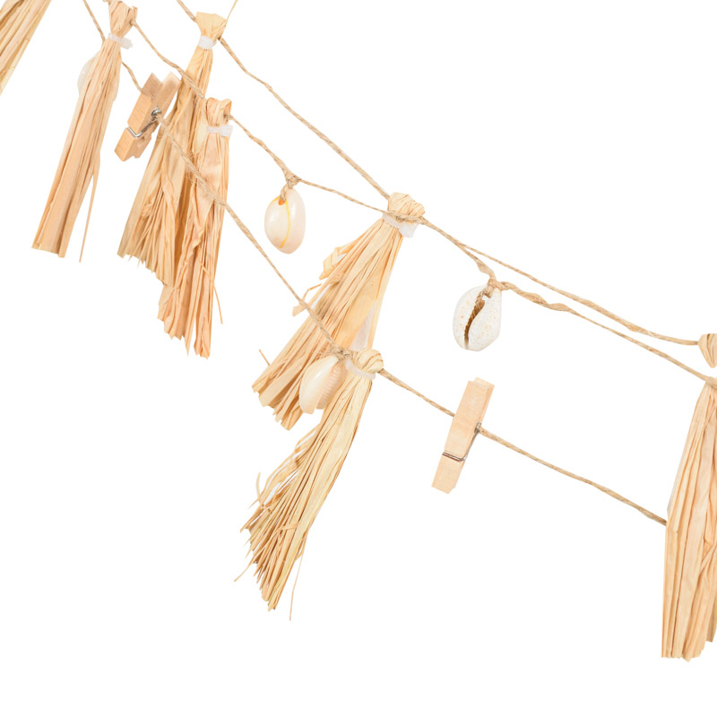 Guirlande avec pinces et coquillages