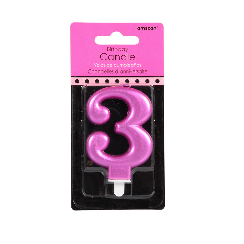 Bougie chiffre 3