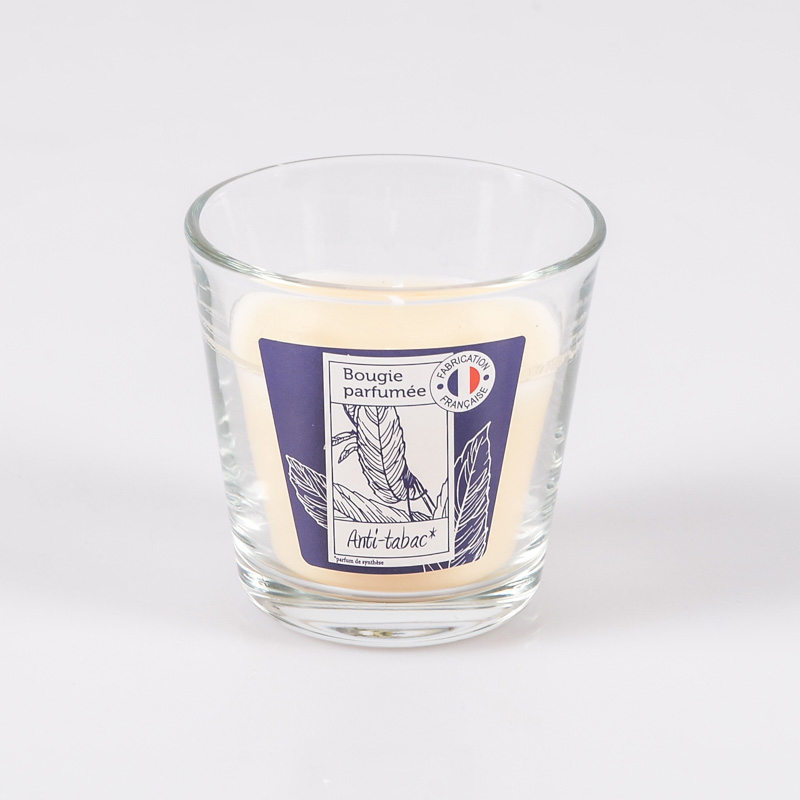 Bougie parfumée 'Anti-tabac' dans verre