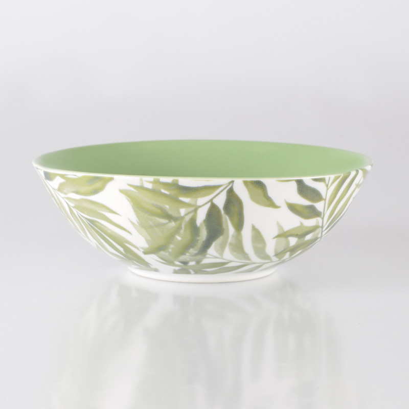 Assiette creuse 'Palm green' 