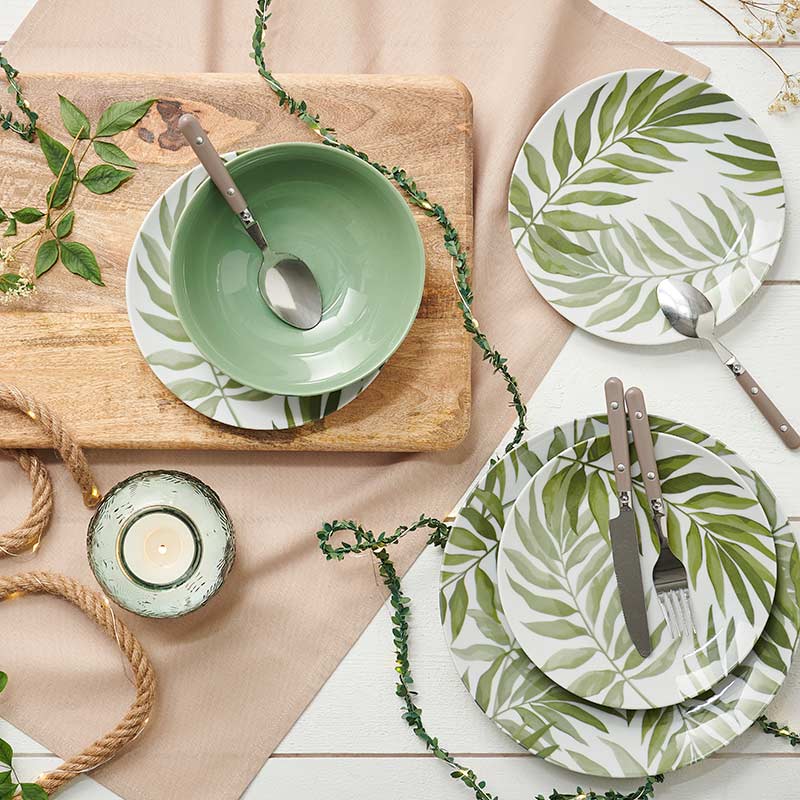 Assiette creuse 'Palm green' 
