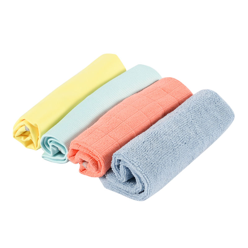 4 lavettes en microfibre