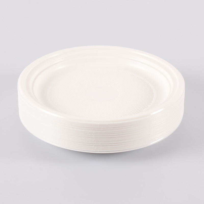 50 assiettes réutilisables blanc en plastique - L'Incroyable