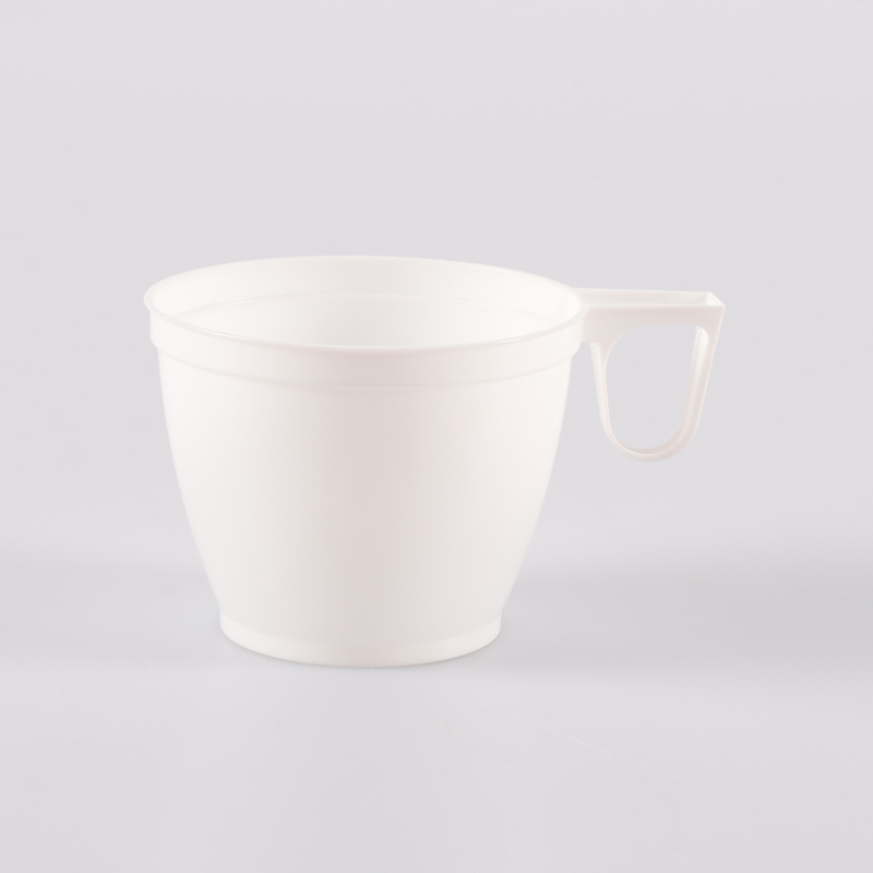 20 tasses à café réutilisables blanc en plastique - L'Incroyable