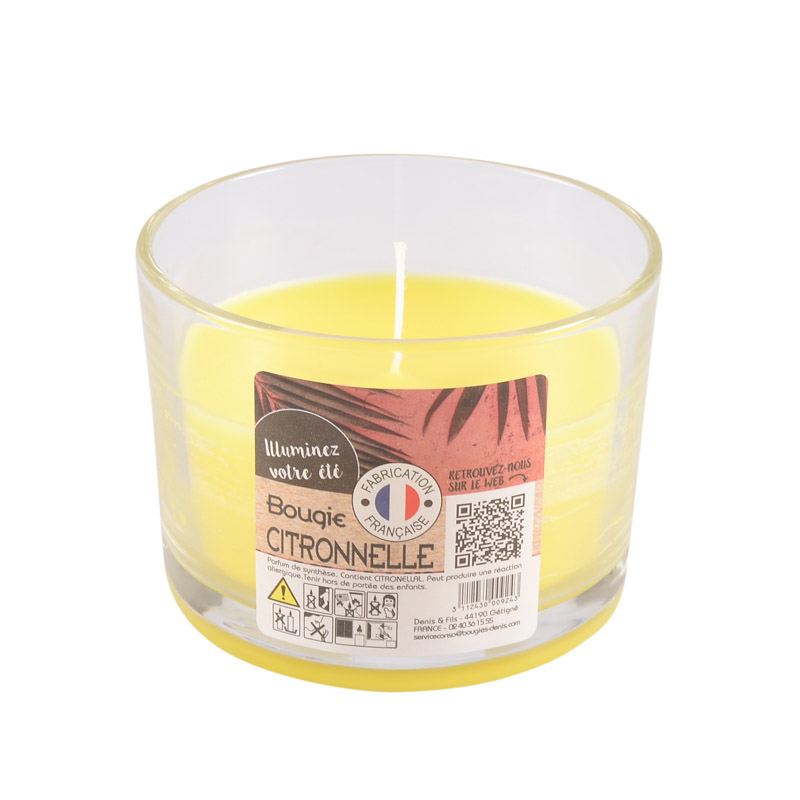 Bougie dans verre 'Citronnelle'