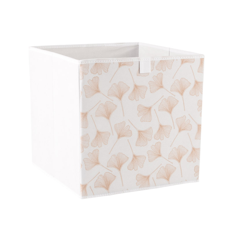 Cube de rangement 'Ginkgo' en tissu