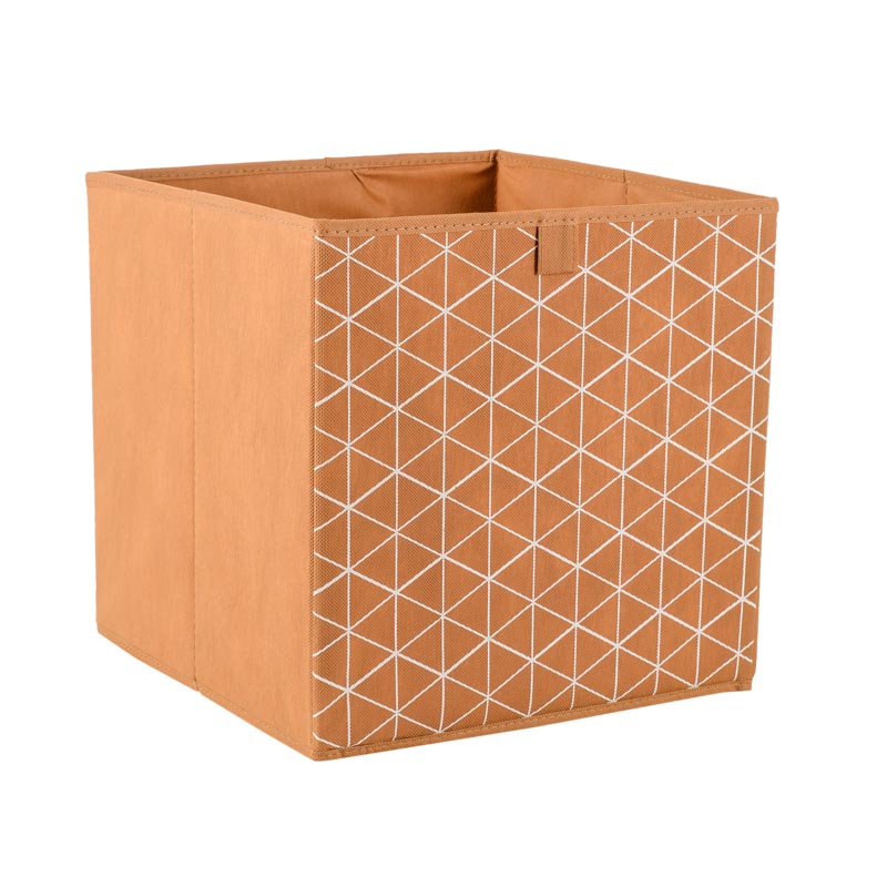 Cube de rangement 'Quadri' en tissu