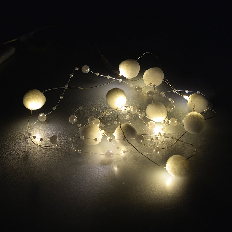 Guirlande lumineuse boules de neige blanc chaud - L'Incroyable