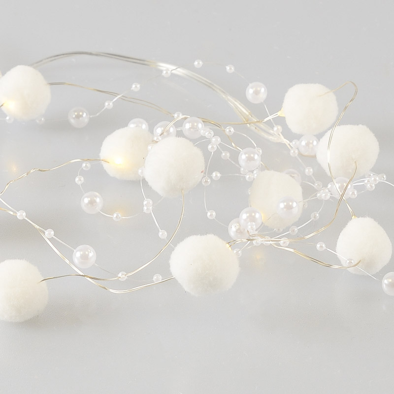 Guirlande lumineuse boules de neige