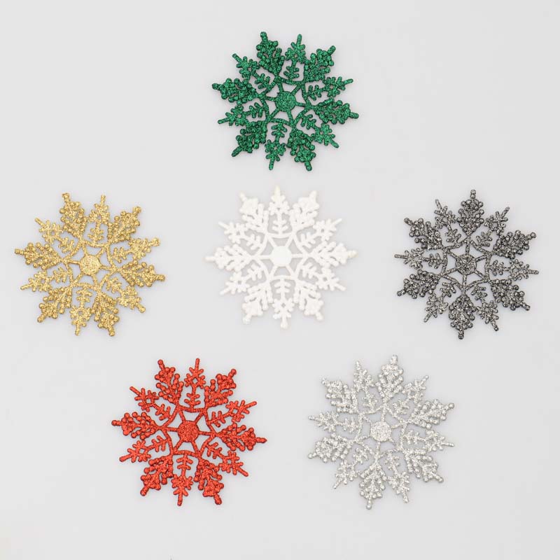 10 flocons de neige brillants 'Christmas Time'