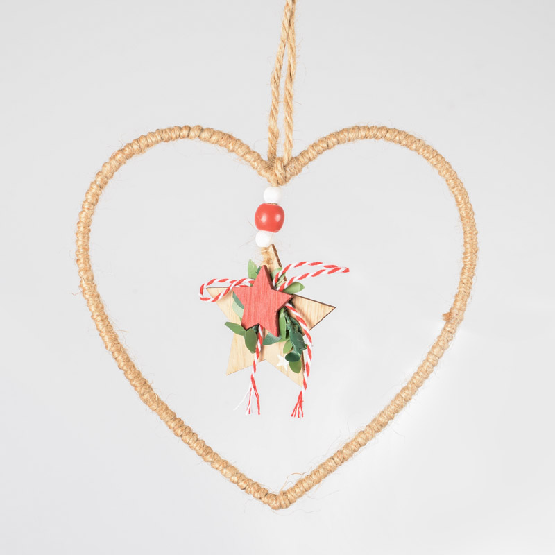 Coeur à suspendre 'Holly Jolly'