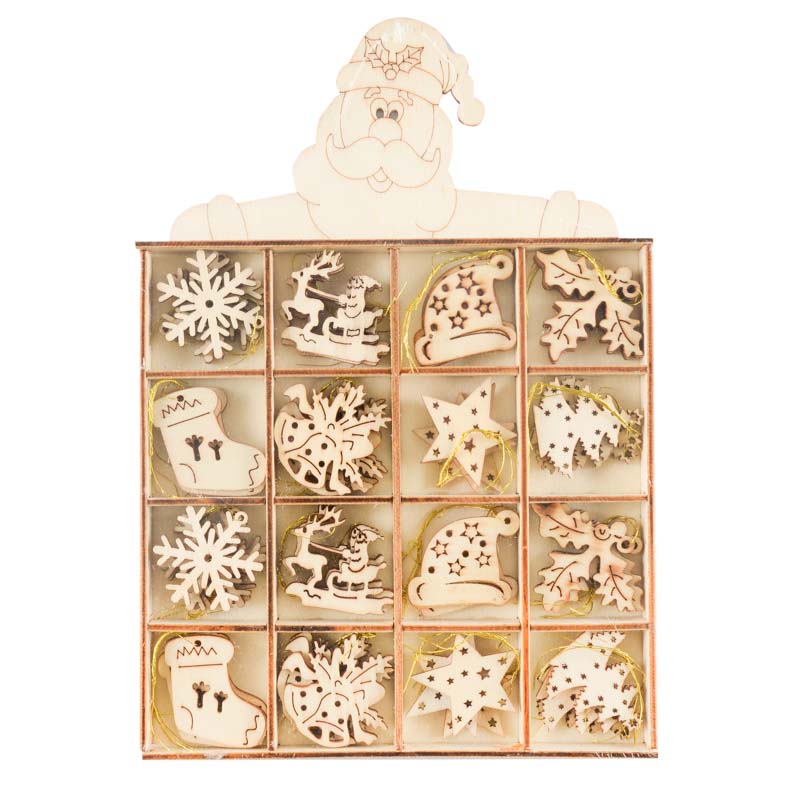 Lot de 48 pièces en bois 