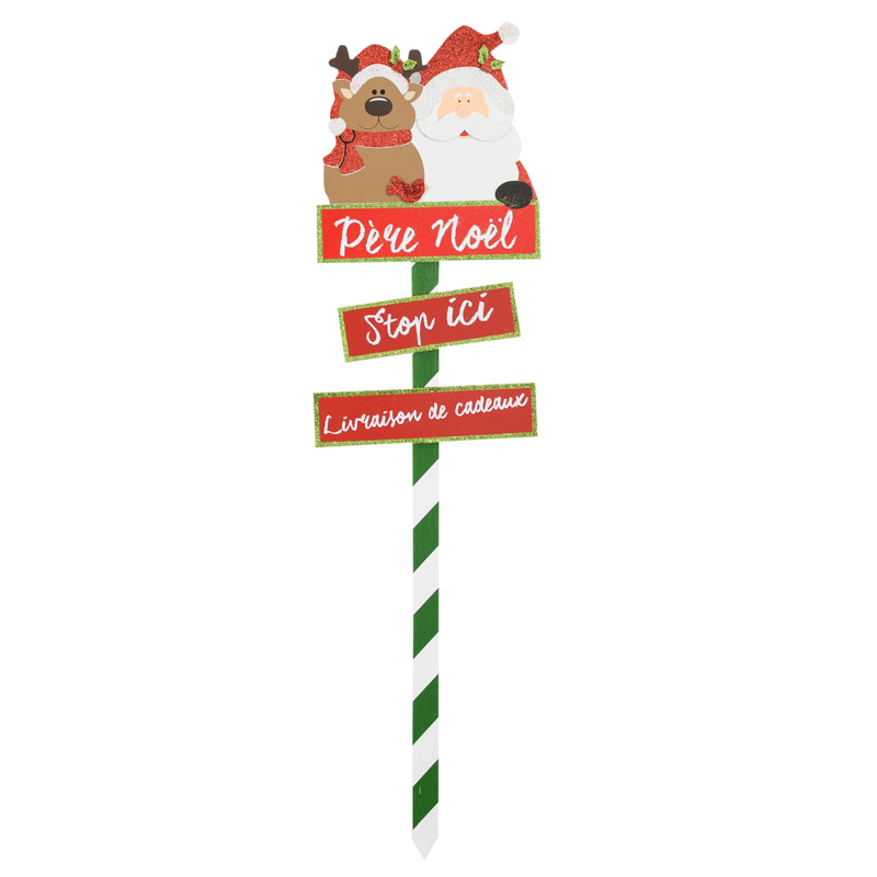 Panneau de direction 'Holly Jolly'