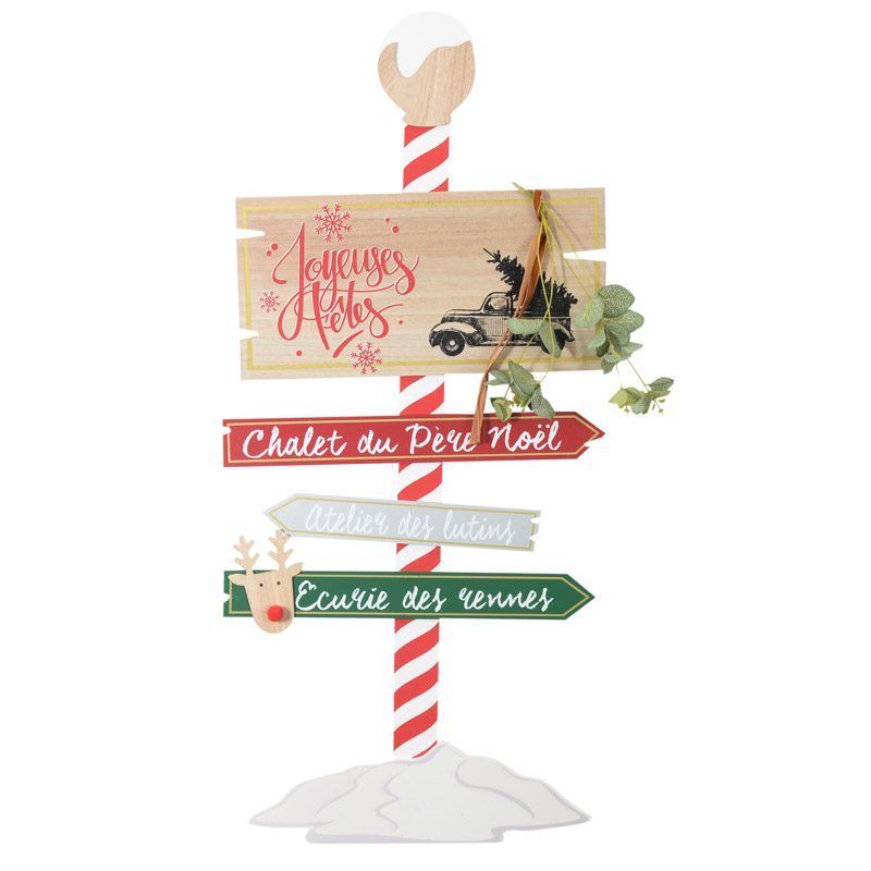 Panneau de direction 'Holly Jolly' 