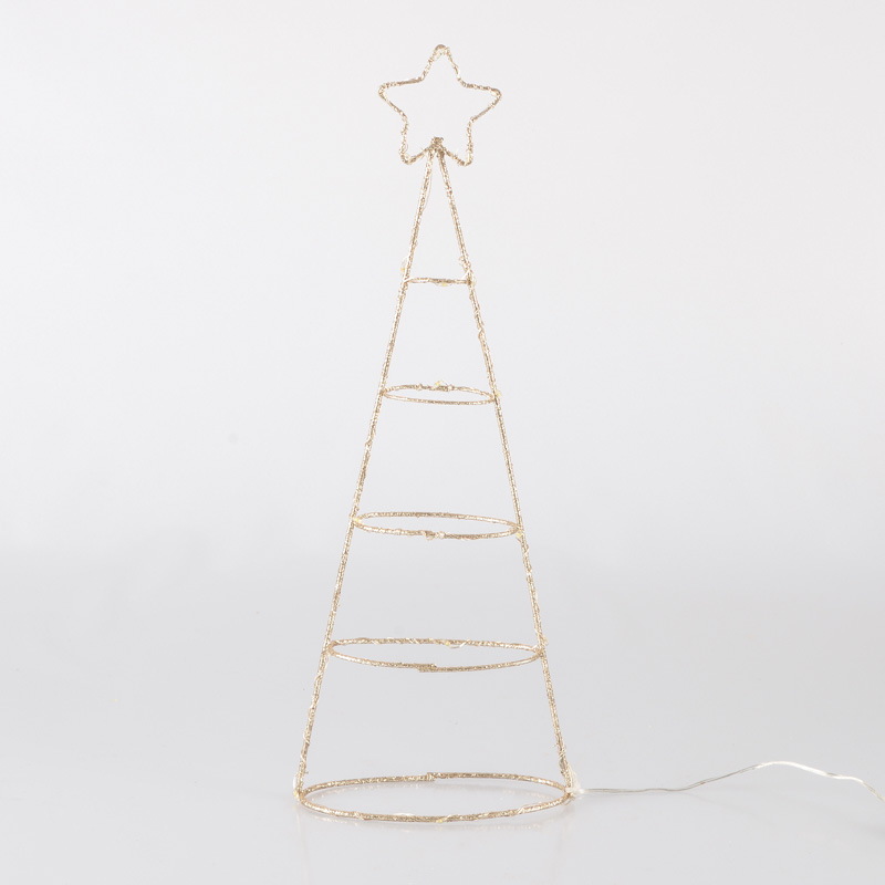 Sapin lumineux doré