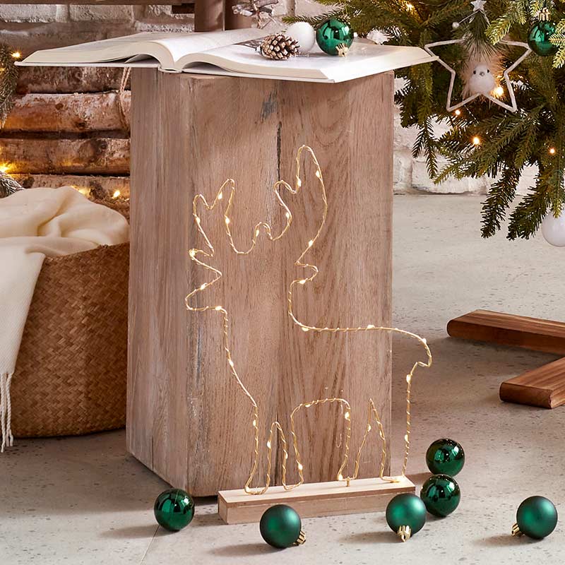 Renne lumineux à poser