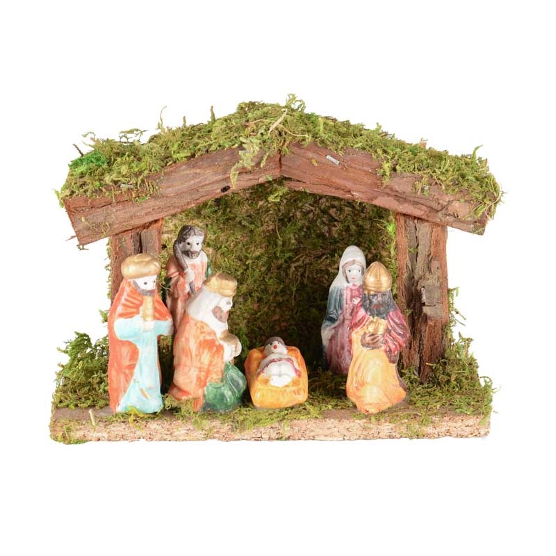 Crèche et ses 6 sujets 'Nativity'