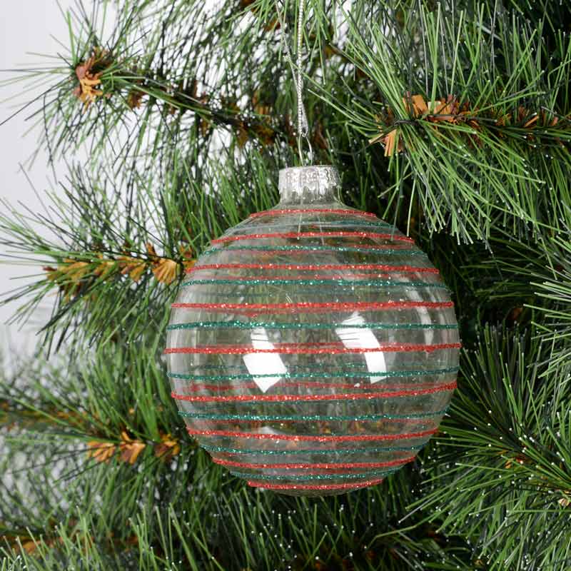 Boule en verre 'Holly Jolly'