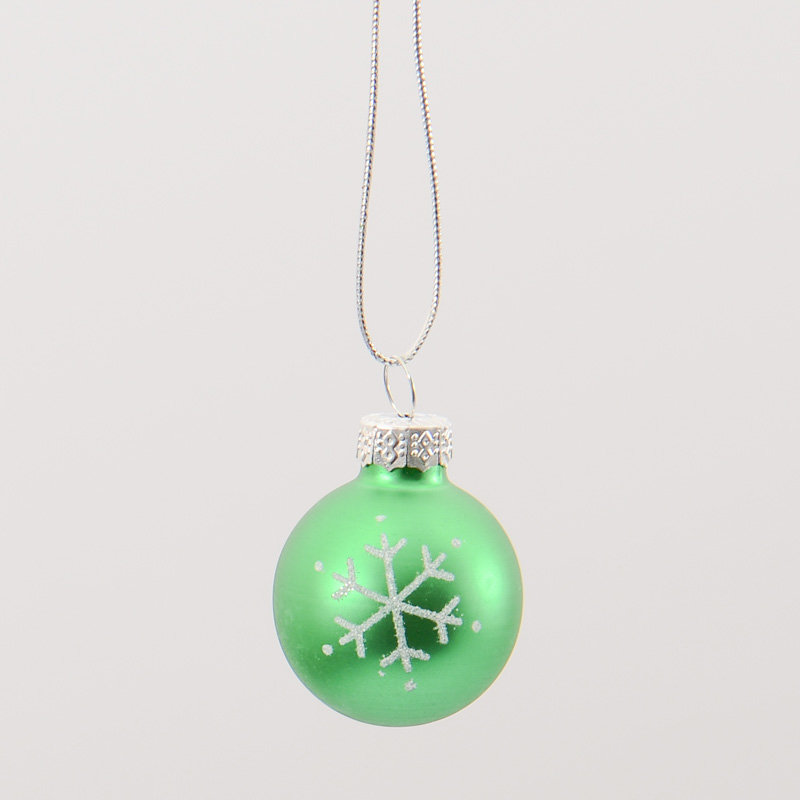 9 boules en verre 'Holly Jolly'
