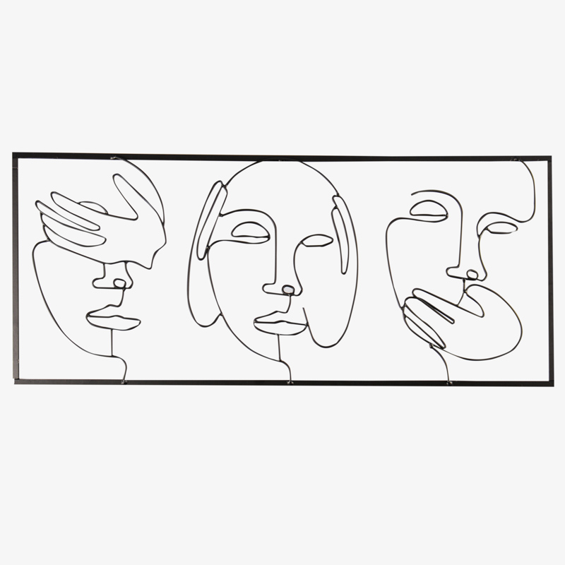 Décoration murale 'Visages de la sagesse'