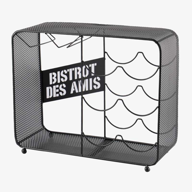 Etagère porte bouteilles 'Bistrot des amis'