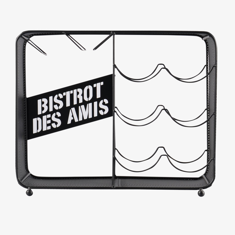 Etagère porte bouteilles 'Bistrot des amis'